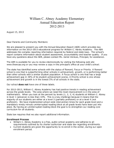William C. Abney Academy Elementary Annual Education Report
