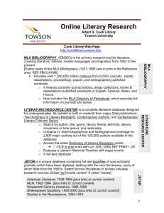 Online Literary Research - Towson University