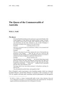 THE QUEEN OF THE COMMONWEALTH OF AUSTRALIA