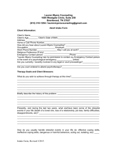 Adult Information Form - Lauren Myers Counseling