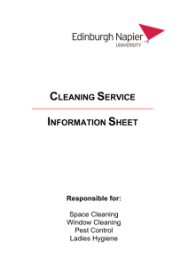 Cleaning Info Sheet
