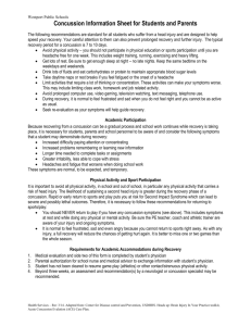 Concussion Info and Physician Care Form