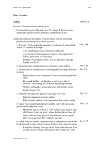 Plate Tectonics review 2