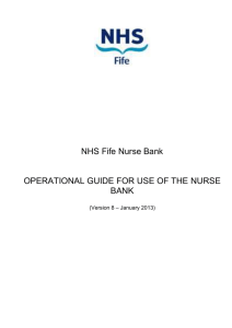 NHS Fife Nurse Bank OPERATIONAL GUIDE FOR USE OF THE