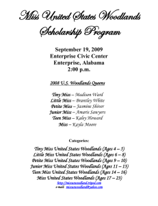 Miss United States Woodlands Scholarship Program September 19