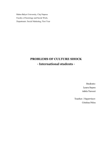 culture shock - Socio1-2009