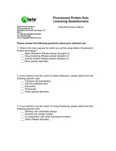 Fluorescent Protein Sub-Licensing Questionnaire Allele