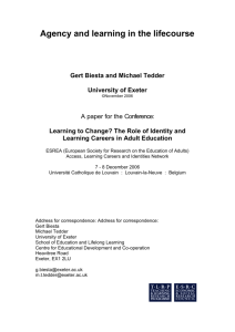 Lifelong Learning and the Ecology of Agency