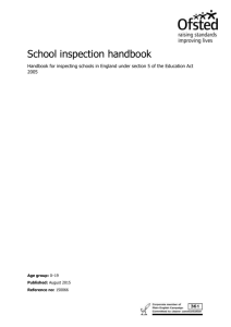 School inspection handbook