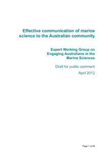 Effective communication of marine science to the Australian