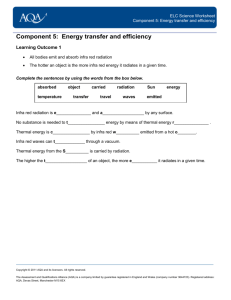 Component 5 - Energy transfer and efficiency
