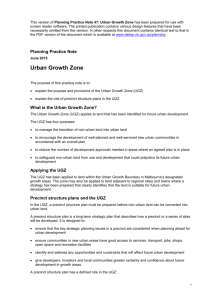 Urban Growth Zone - Department of Transport, Planning and Local