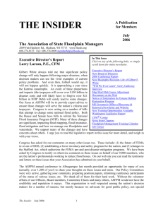 THE INSIDER - The Association of State Floodplain Managers