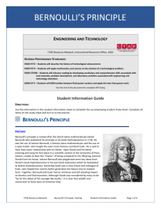 Student Information Guide - Bernoulli`s Principle and Tacking