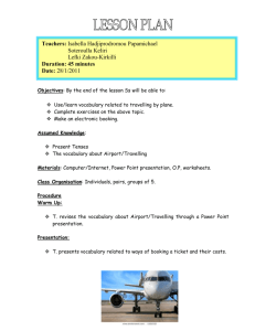 LESSON PLAN-BOOKING A FLIGHT