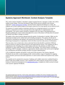 Context Analysis Template - Canadian Centre on Substance Abuse