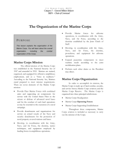 Organization of Marine Corps - Humble Independent School District