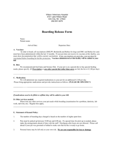 Boarding Release Form