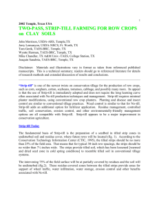 Two-pass, Strip-till Farming for Row Crops on Clay Soils