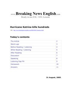 Hurricane Katrina kills hundreds