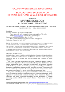 MEB: Marine Ecology (and Biodiversity)
