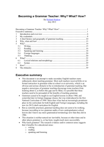 Becoming a Grammar Teacher