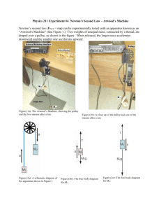 Detailed Procedure and Analysis for Atwood`s Machine Experiment