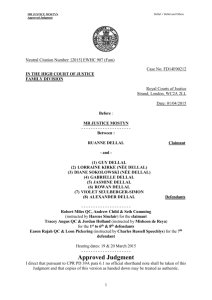 High Court Judgment Template