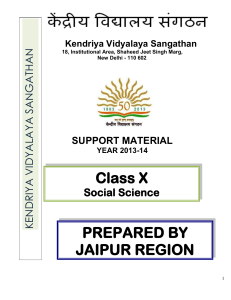 Study Material -X SstEng - Kendriya Vidyalaya No. 2 Jaipur
