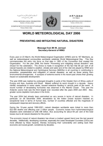 1 - WORLD METEOROLOGICAL DAY 2006 PREVENTING AND