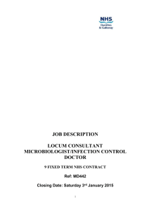 locum consultant microbiologist/infection control doctor