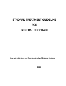Standard Treatment Guidelines for General Hospitals