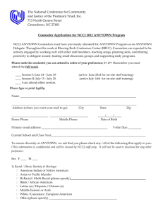 Counselor Application