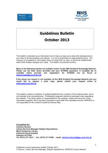 A. UK Guidelines - NHS Greater Glasgow and Clyde