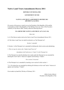 Native Land Trust (Amendment) Decree 2011