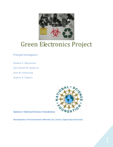 Green Electronics - Research and Education in Green Materials