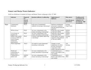 Estuary and Marine Waters Indicators Workshop