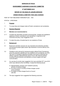 crematorium & cemetery fees and charges