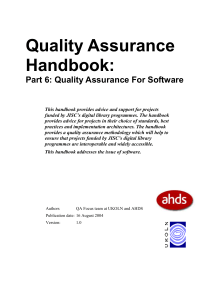 Quality Assurance Handbook: QA For Software