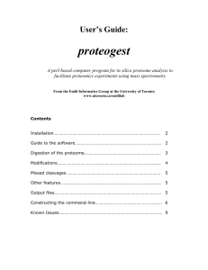 Proteogest - User`s Guide