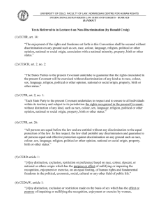 Lecture 6: Non-discrimination