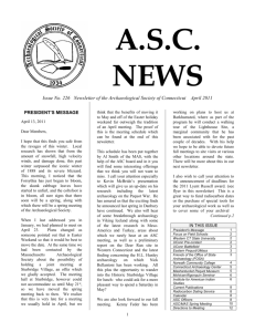 Issue No. 226 Newsletter of the Archaeological Society of