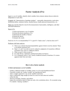 Factor Analysis (FA)