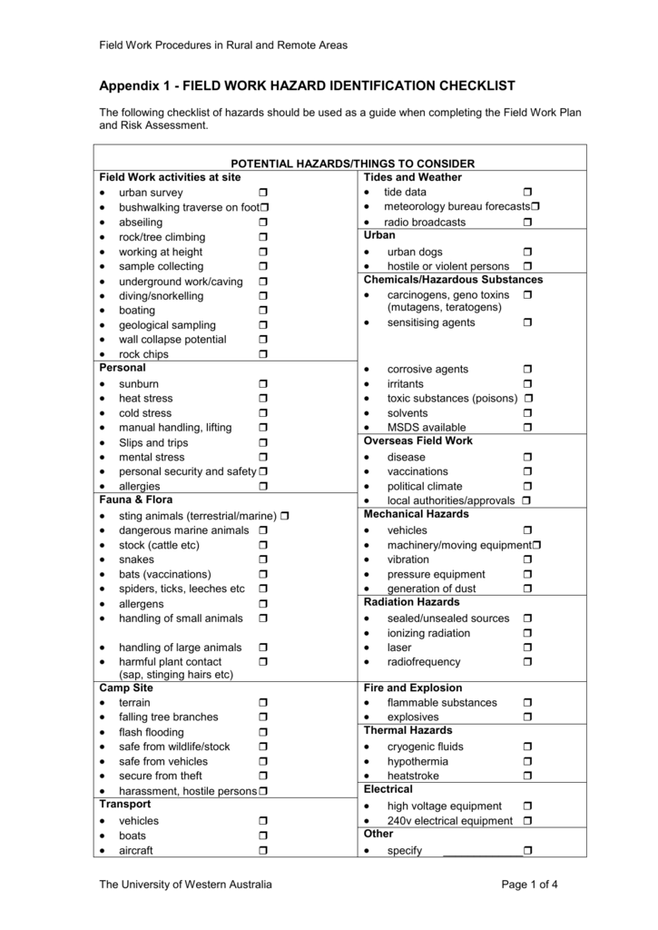 tree work safety checklist