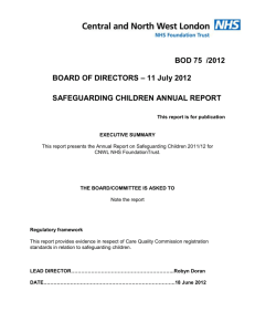 safeguarding children annual report