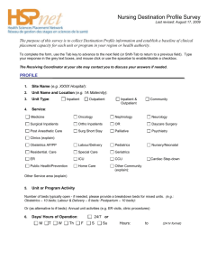 DRAFT: FH Nursing Student Clinical Placement Survey