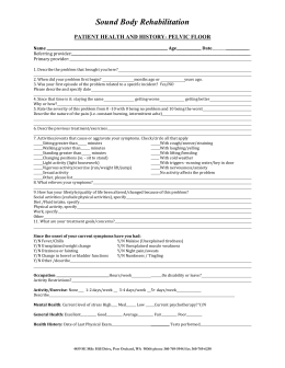 Incontinence Questionnaire - Specialty Physical Therapy