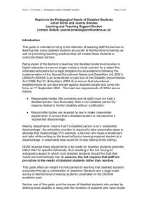 (2004) Policy Document: Academic Support for Disabled Students
