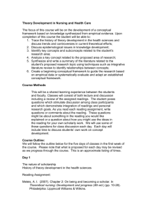 Theory Development in Nursing and Health Care