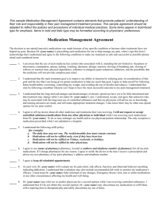 This sample Medication Management Agreement contains